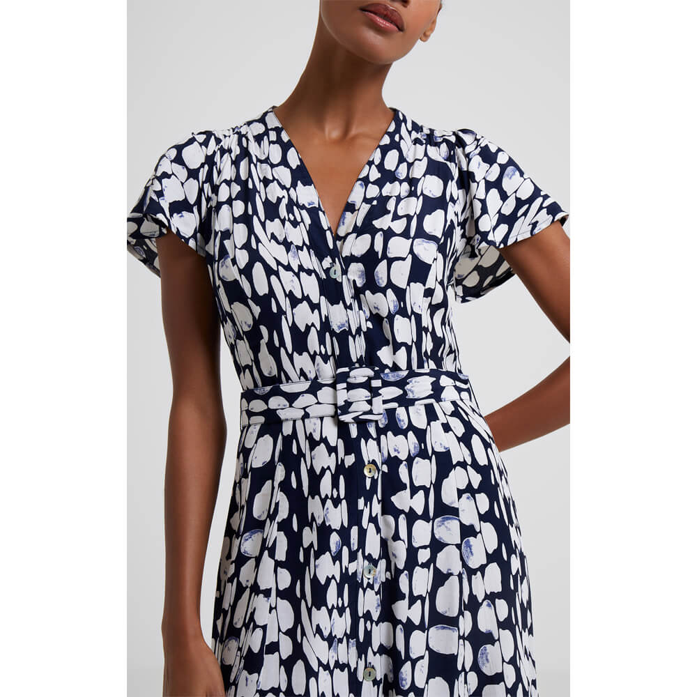 Short sleeve crepe dress top